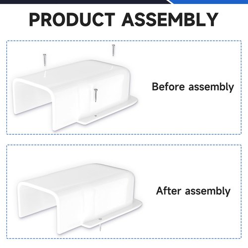 4'' Width Entry Wall Cover, Mini-Split Line Set Cover Accessories for Mini Split AC & Central AC, White
