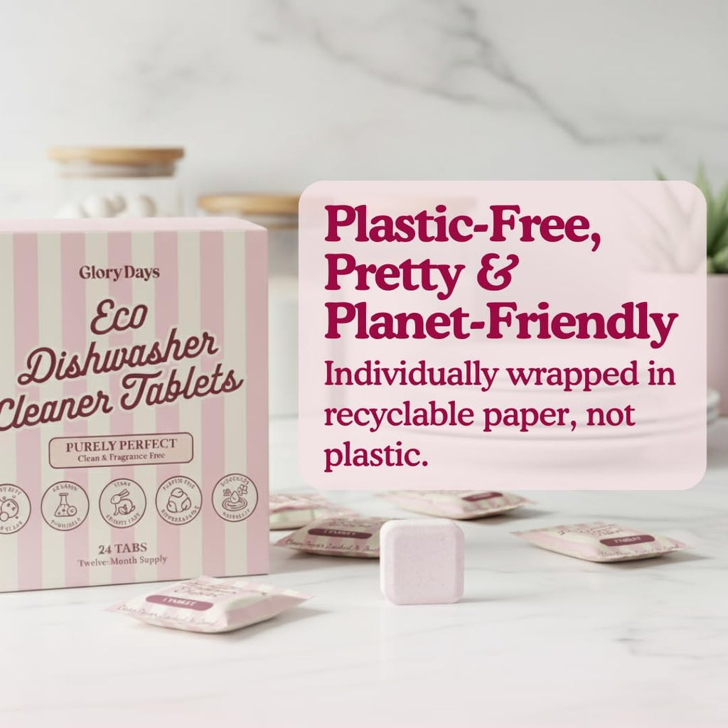 Skiennix Dishwasher Cleaner Tablets - Unscented Deep Cleaning for Limescale & Odor - 1 Year Supply