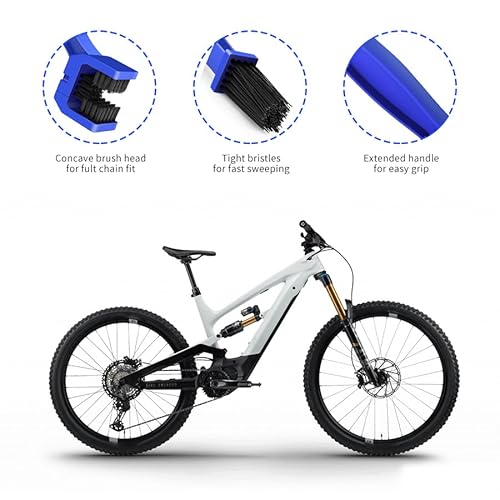 2 PCS Bike or Motorcycle Chain Washer,Grunge Brush Chain Degreaser for Bicycle Motorcycle Chain Brush, Universal Bicycle Chain Cleaning Brush Tool for Mountain Bike Heavy Duty Motorcycle £¬(Blue£¬Black)