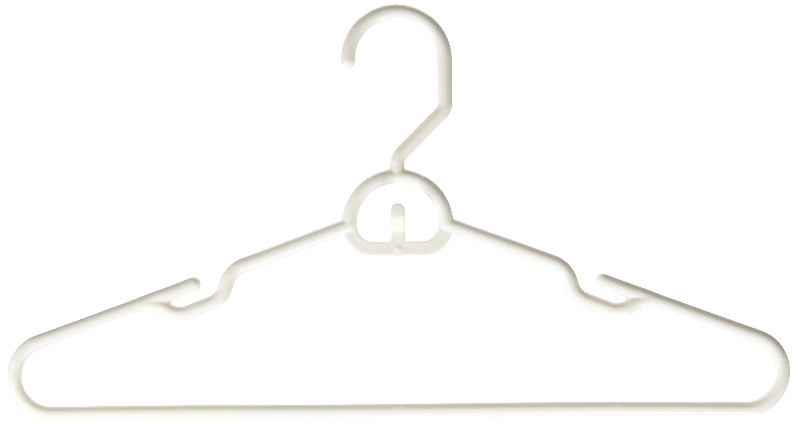 Heavy Duty Tubular Hanger with Attachable Hook , White 6pk