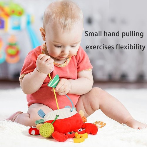 Car Seat Toys for Babies by [Brand Name] - Engaging Hanging Activity Toy with Plush Rattle & Mirror | Perfect for Stroller, Crib & Gym