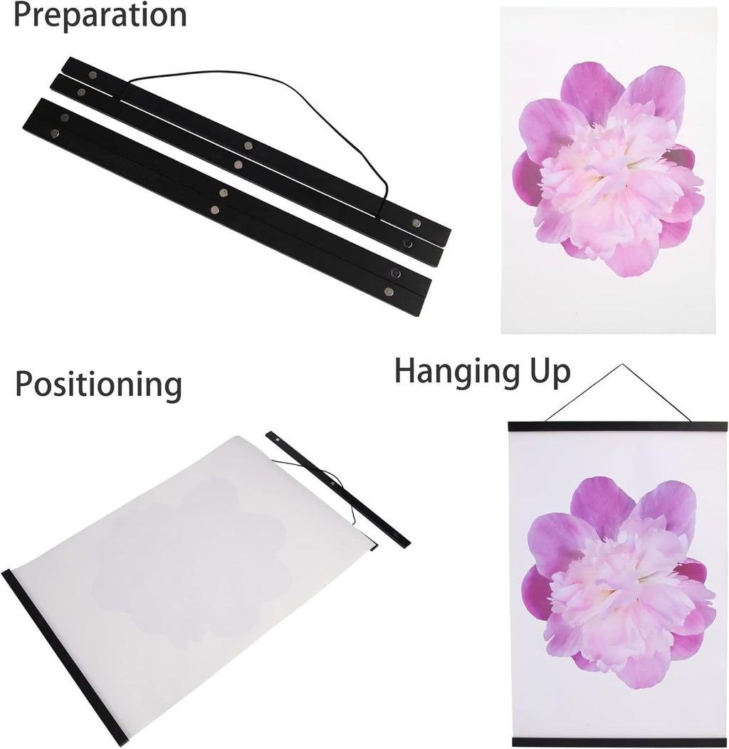 Aynoo Magnetic Poster Hanger Frame - 20 Inch Picture Frame Hanger in Black | Versatile Sizes 20x30, 20x28, 20x36, 20x24