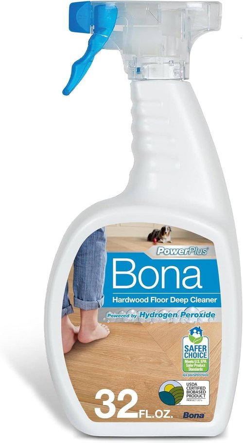 Bona PowerPlus Hardwood Floor Cleaner Spray - 32 Fl Oz - Oxygenated & Residue-Free Formula