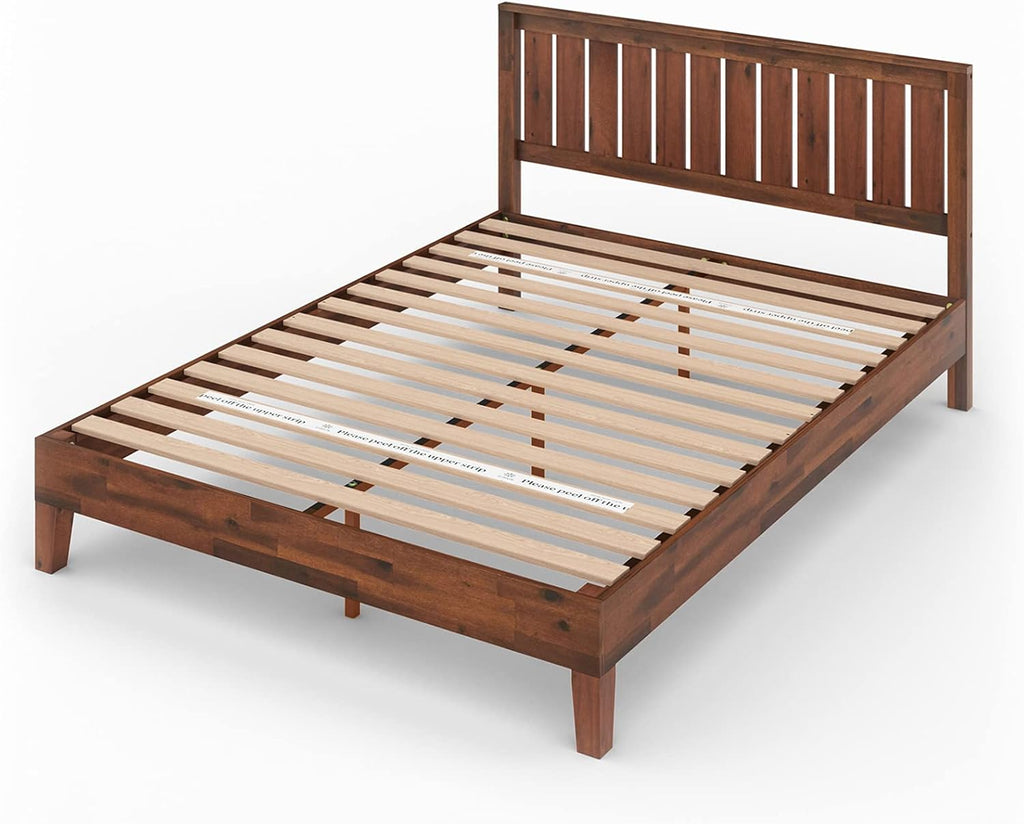 ZINUS Vivek Deluxe Queen Wood Platform Bed Frame - Headboard, No Box Spring Needed, Easy Assembly