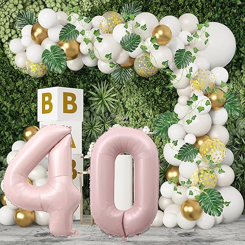 40 Inch Number 30 Baby Pink Foil Balloon for 30th Birthday Party