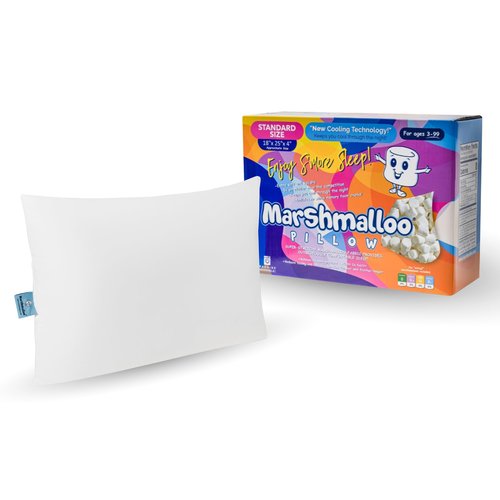 Marshmalloo Cooling Pillow, Premium Microplush Filling, Breathable Cover, Standard, Queen, & King Sizes (Soft, Standard)