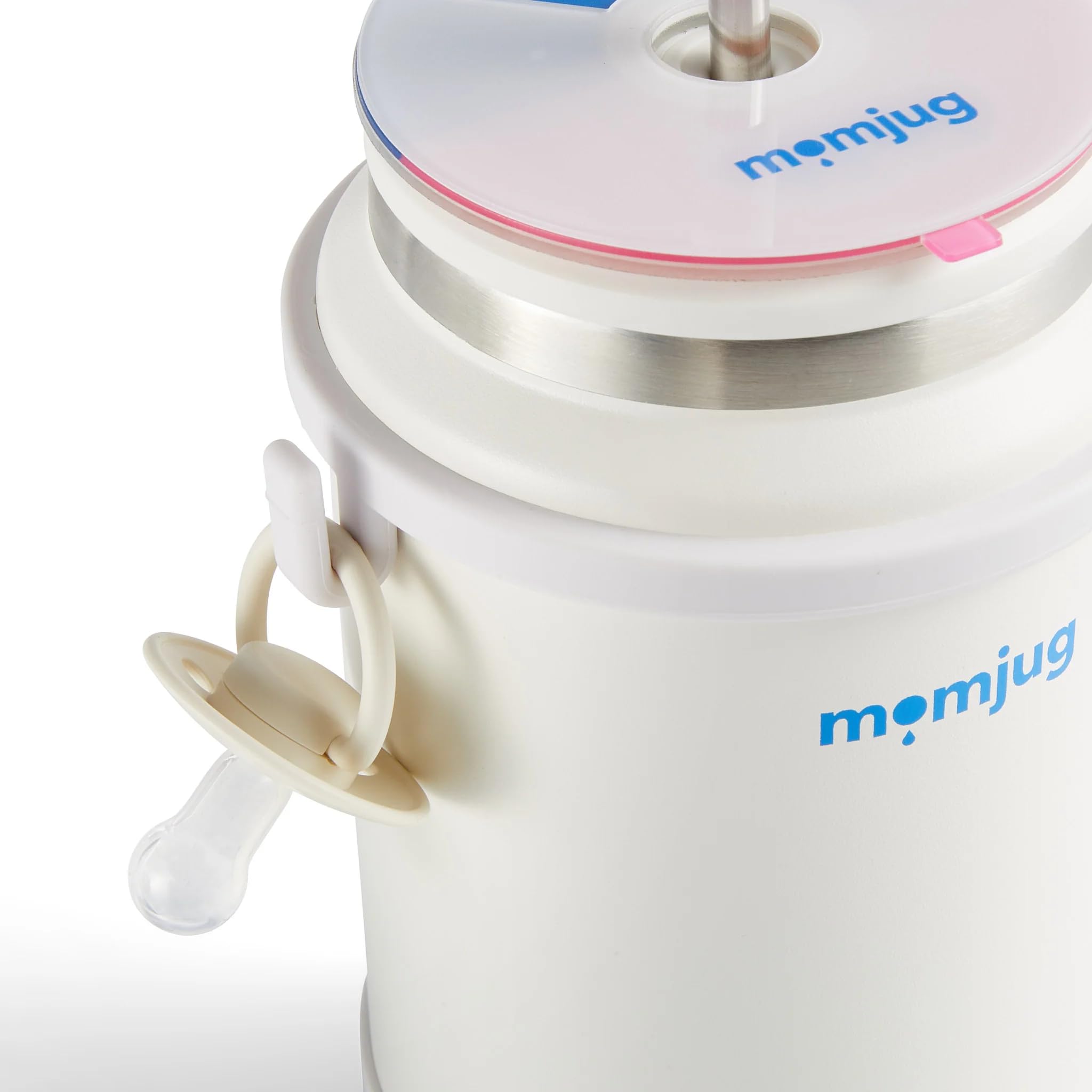 momjug Hydration Water Bottle for Moms 50oz (With Indicator, Pink)