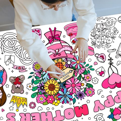Extra-Large Mother's Day Coloring Poster & Tablecloth - 30x72 Inch