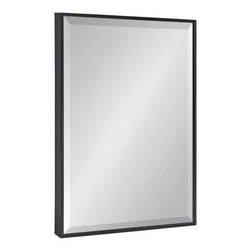 Kate and Laurel Rhodes Modern Decorative Rectangle Wall Mirror, 18.75" x 24.75", Black, Contemporary Wall Decor