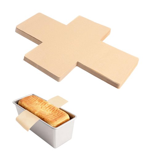 ZANHIX 100 Pcs Loaf Pan Liners 8x4 Inch, Non-Stick Disposable Brown Parchment Paper, Bread Pan Liners for Baking Toast, Cakes & Banana Breads - Greaseproof Loaf Liners for Baking Pans