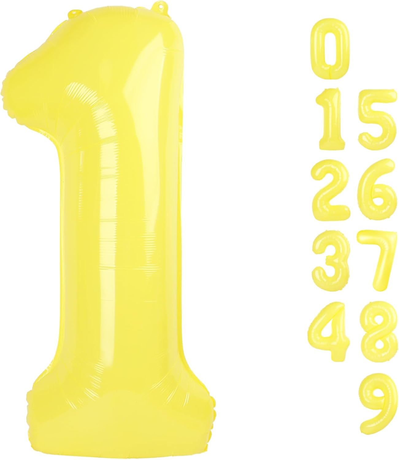 Number Balloons - 40 Inch Yellow 1 Balloon for 1st Birthday Party Decorations & Baby Showers