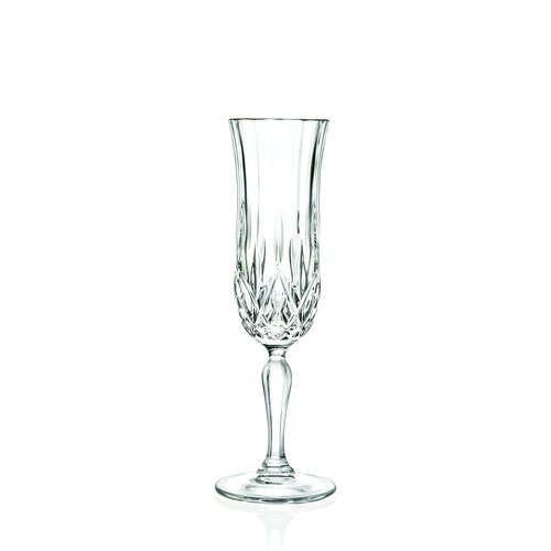 Barski Toasting Flute Glass -Champagne - Flutes - Set of 6 Flute Crystal Glasses - Wedding Toasting Flutes - Designed - 4.4 oz Made in Europe