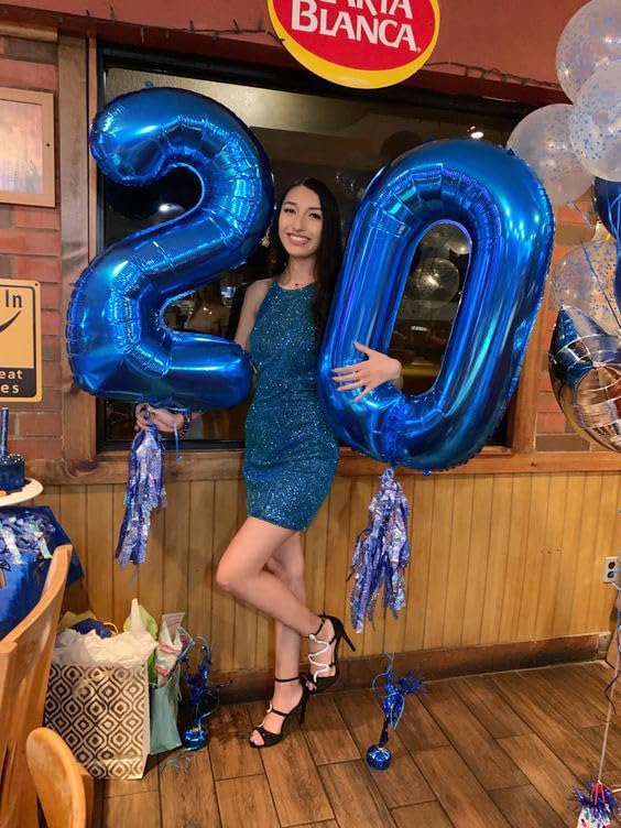 Number Balloons 40 Inch - Navy Blue 0 Balloon for Birthday Decorations | Perfect for Boys and Men