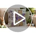 Easter Christian Decorative Throw Pillow Cover 16x16 Inches - Home Decor Accent