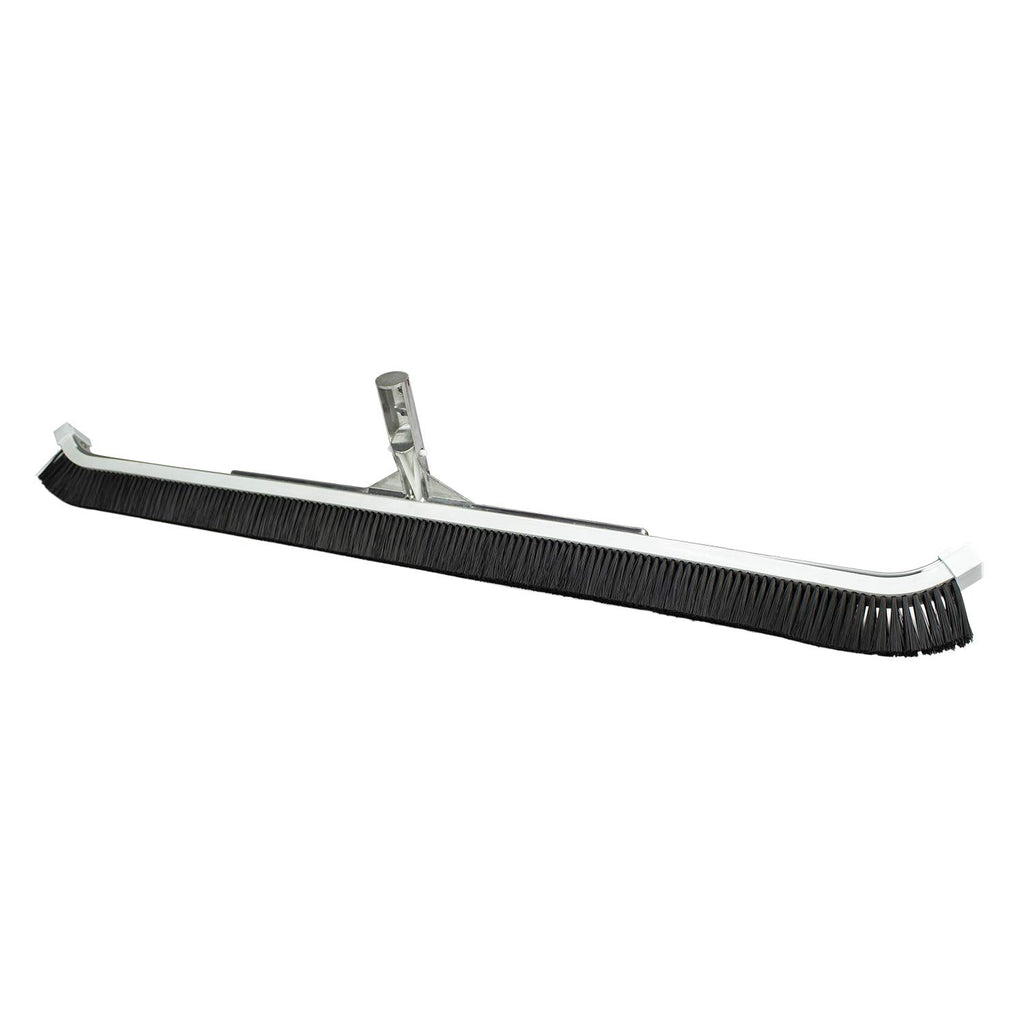 Poolmaster 36-Inch Commercial Pool Brush - Heavy-Duty Aluminum Back & Curved Nylon Bristles