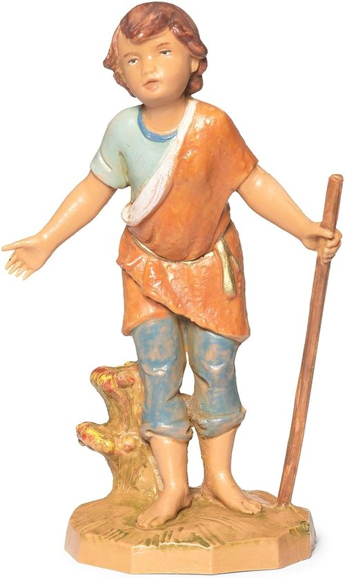 Fontanini by Roman Inc. Zeke The Boy Farmer Nativity Figure - Hand Sculpted, 5" Collection