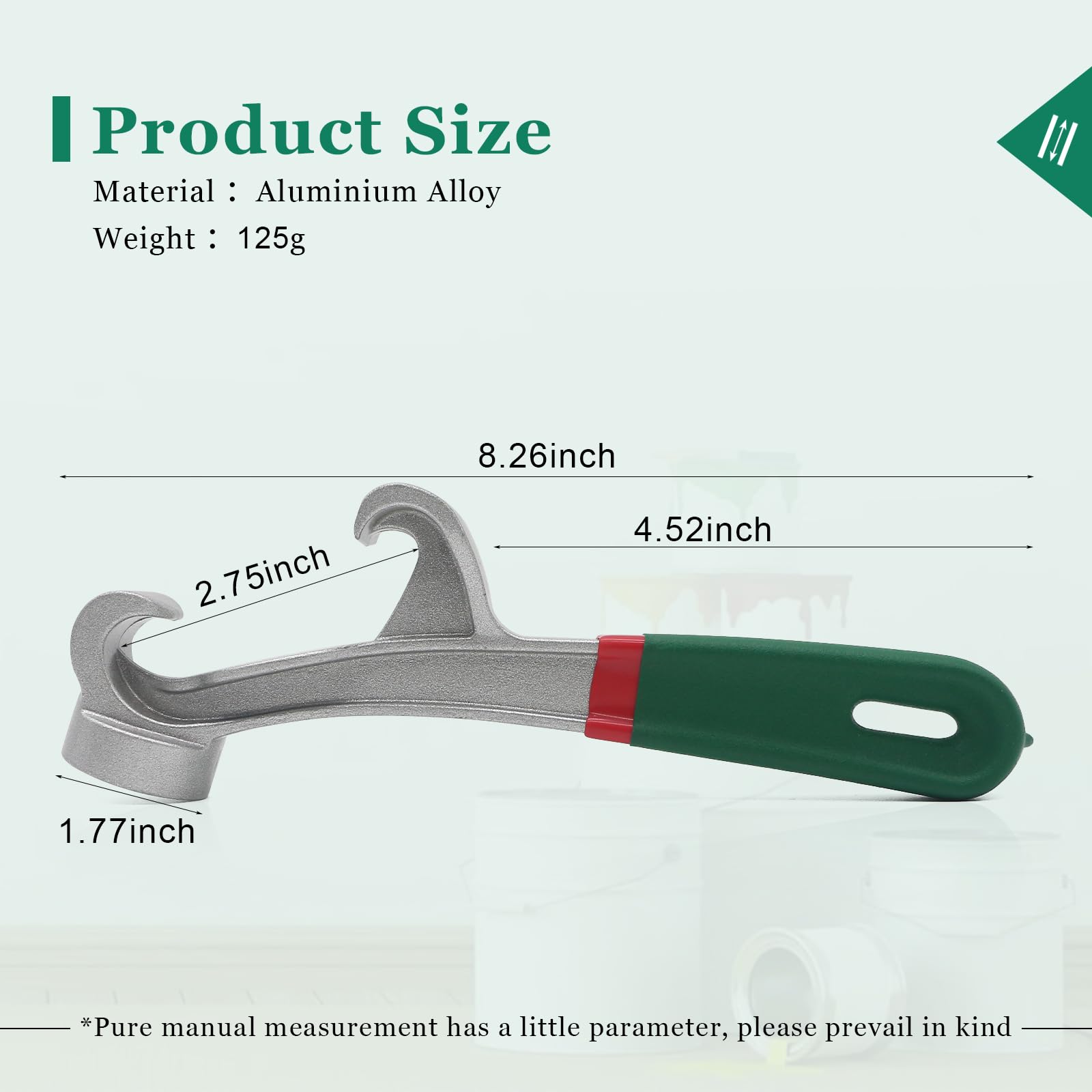 Upgraded 5 Gallon Bucket Opener Tool - Heavy Duty Aluminum Lid Wrench with Non-Slip Grip, Paint Can Opener for Industrial & Home Use