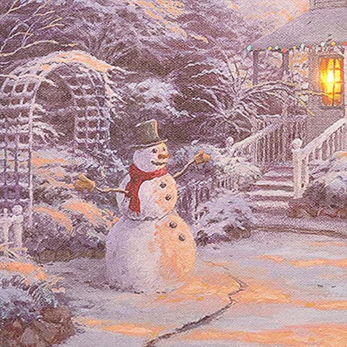 Thomas Kinkade Night Before Christmas LED Canvas Wall Art - 16x12 Inches