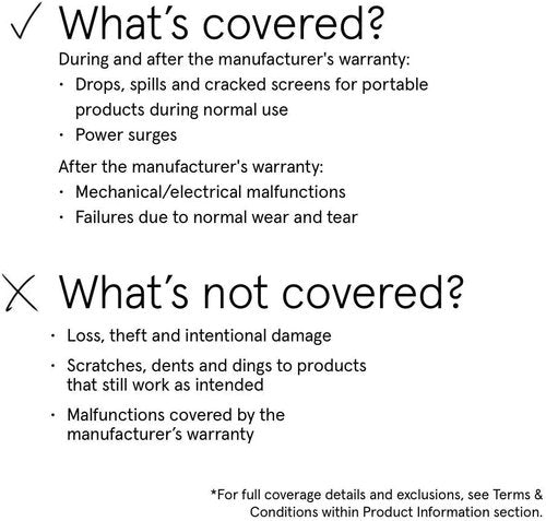 ASURION 4-Year Housewares Protection Plan | Coverage for Items Priced $100 - $124.99