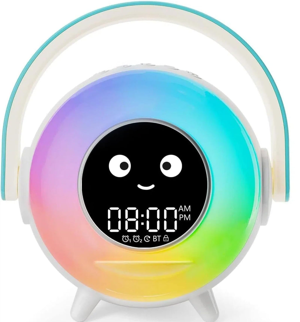 LOVME Kids Alarm Clock, Ready to Rise Sleep Training Clock with Night Lights, Sound Machine, Ok to Wake Clock for Kids, Gift Ideas for Toddler Boy Girl