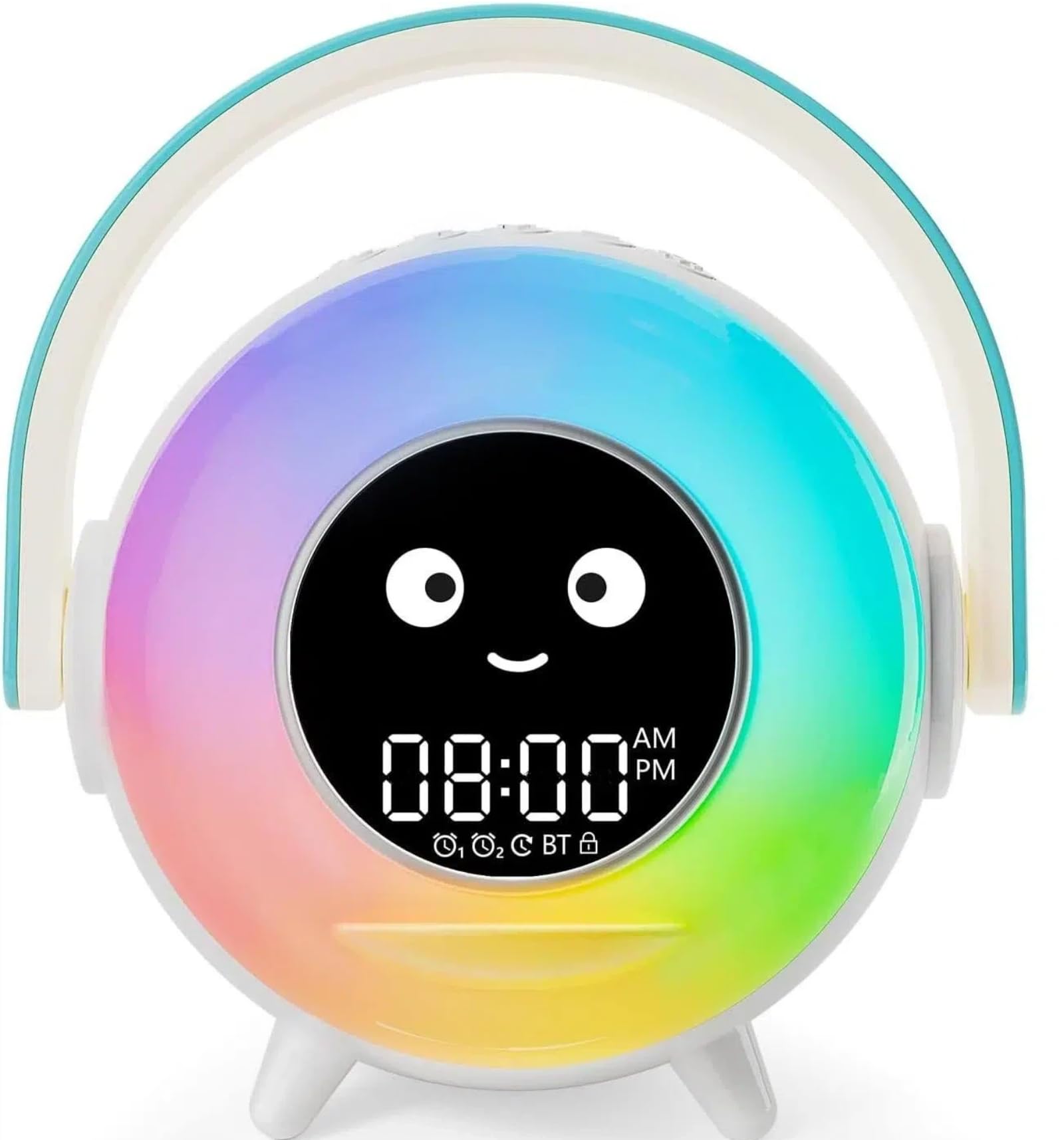 LOVME Kids Alarm Clock, Ready to Rise Sleep Training Clock with Night Lights, Sound Machine, Ok to Wake Clock for Kids, Gift Ideas for Toddler Boy Girl