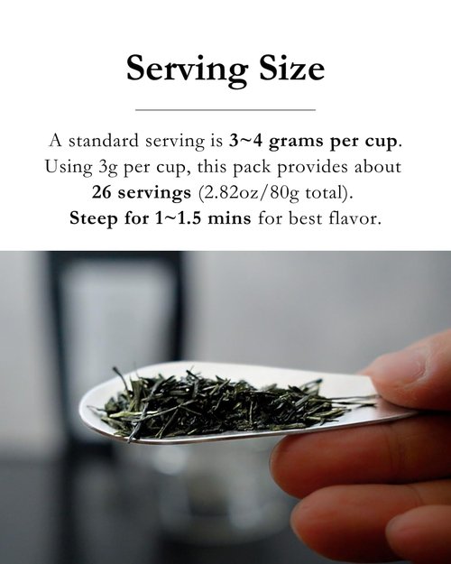 Emptea Sencha Japanese Green Tea Loose Leaf - Asamushi Light Steamed First Harvest Tea Masters Blend Oragnic Unsweetened Japanese Green Tea 2.82 oz (80g)