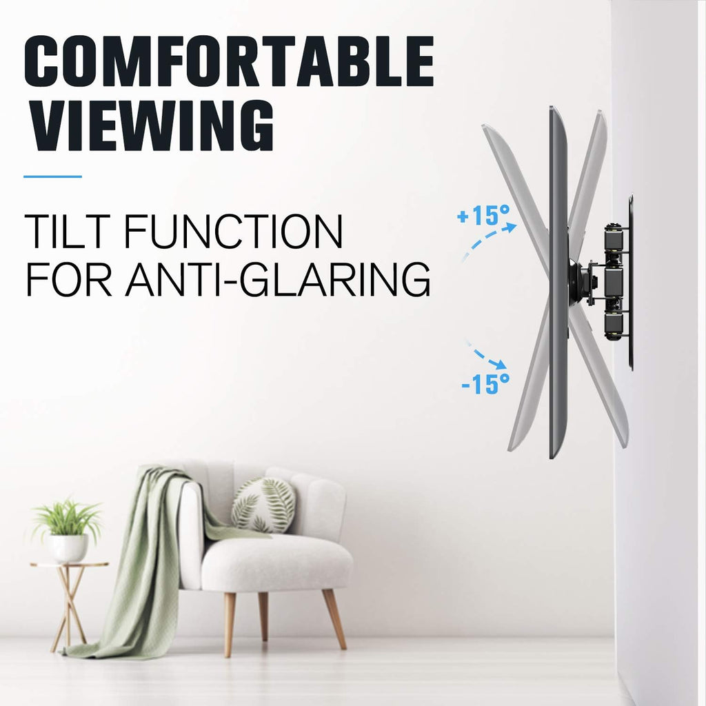 Mounting Dream Tilt TV Wall Mount for 37-75 Inch TVs - MD2268-LK | Full Motion Monitor Mount for 10-26 Inch