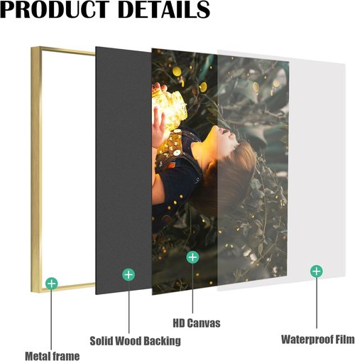 Canvas Prints - Custom Photo Wall Art by [Brand Name] | Framed 24x16 Canvas in Gold Metal Frame