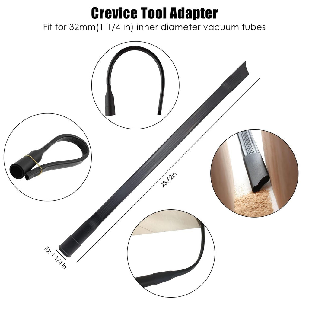 Vacuum Attachments Accessories, 1 1/4 inch Vacuum Cleaner Tools Kit Vacuum Dusty Brush with 32mm (1 1/4) inch & 35mm (1 3/8) inch Standard Hose Adapter, 7 Pack