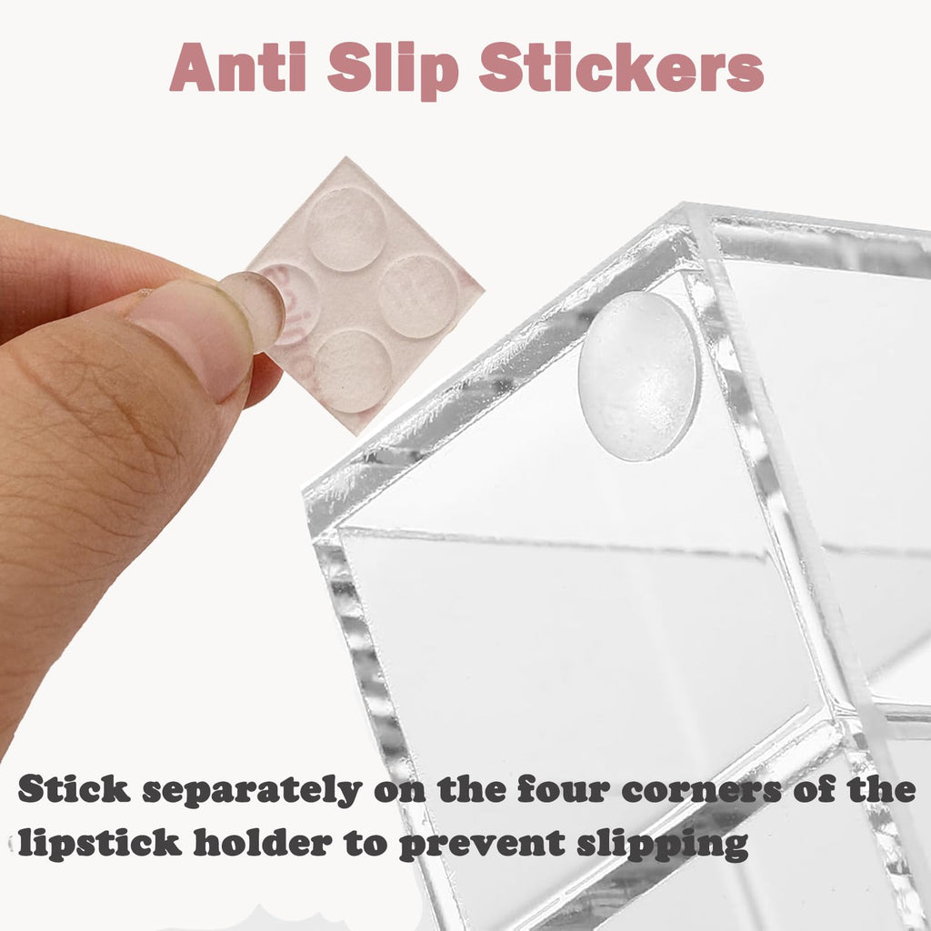 Dmopipp Lipstick Organizer 24 Slot Lipstick Holder Display Rack Small Clear Plastic Compact Lip Gloss Perfume Sample Mascara Holder
