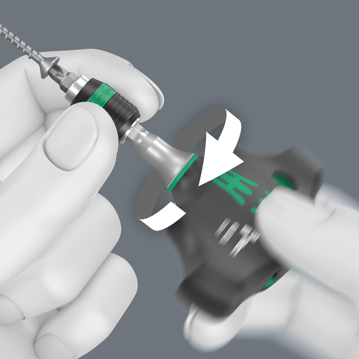 Wera 416 RA T-Handle Screwdriver - Ratchet Function & Quick-Release Chuck | 1/4" Size, 45 mm Length