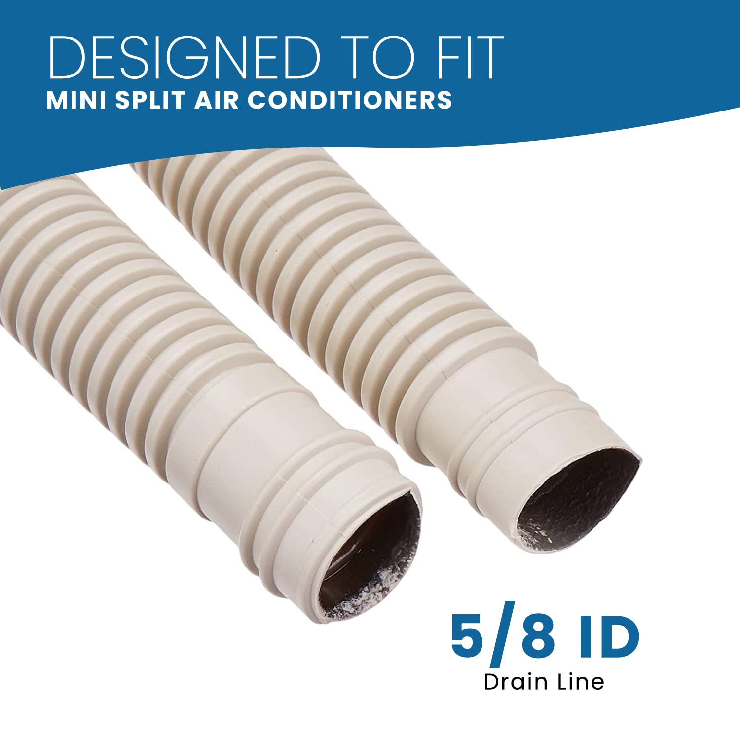 Senville 20 Ft Drain Hose Line for Mini Split Air Conditioner Ductless Heat Pump