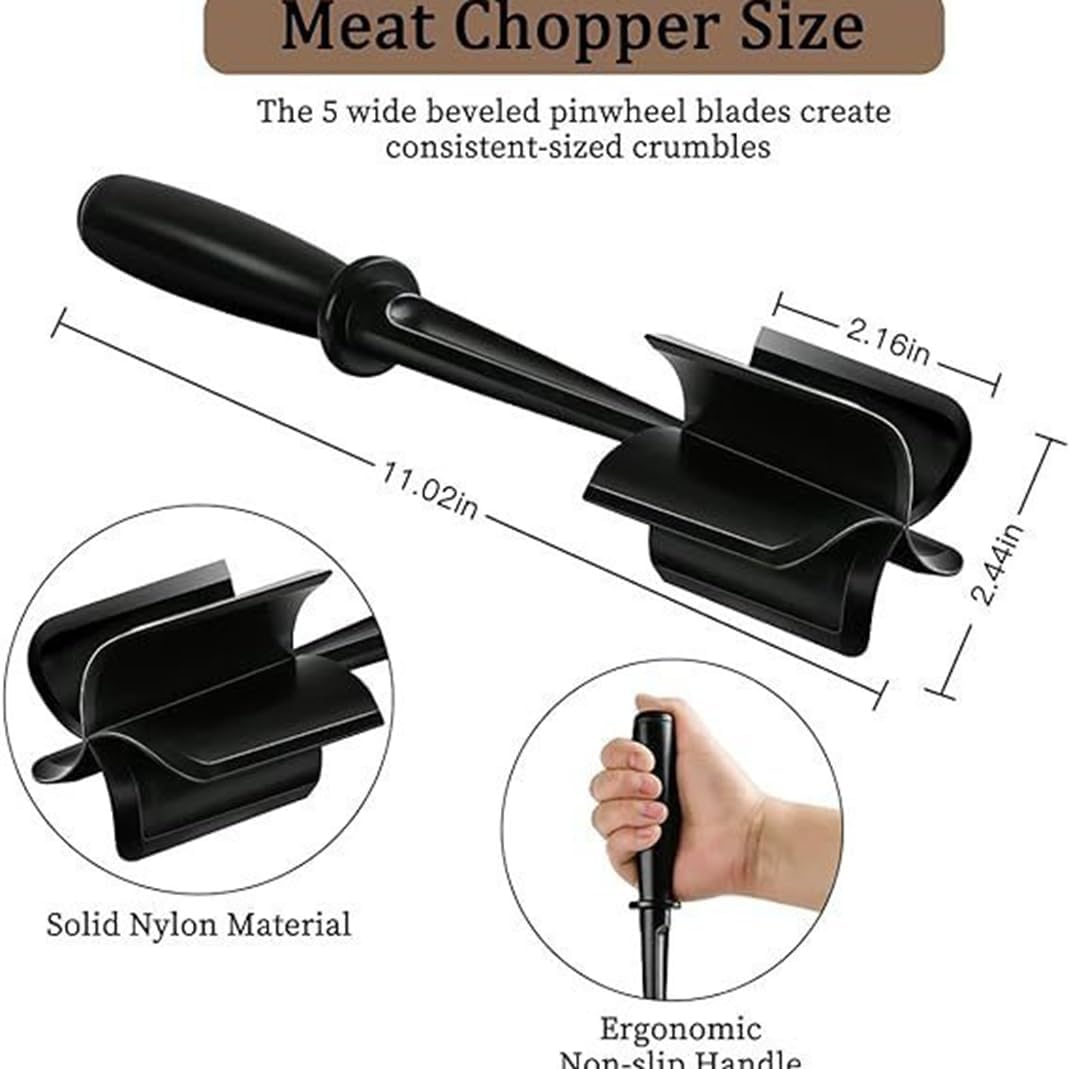 Meat Chopper by [Brand Name] - Premium Heat Resistant Masher for Hamburger, Ground Beef & Turkey