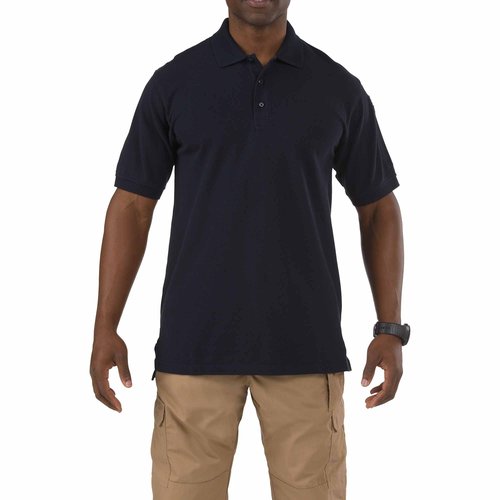 5.11 Tactical Men's Professional Short Sleeve Polo Shirt, 100% Cotton, Dark Navy, 2X-Large, Style 41060