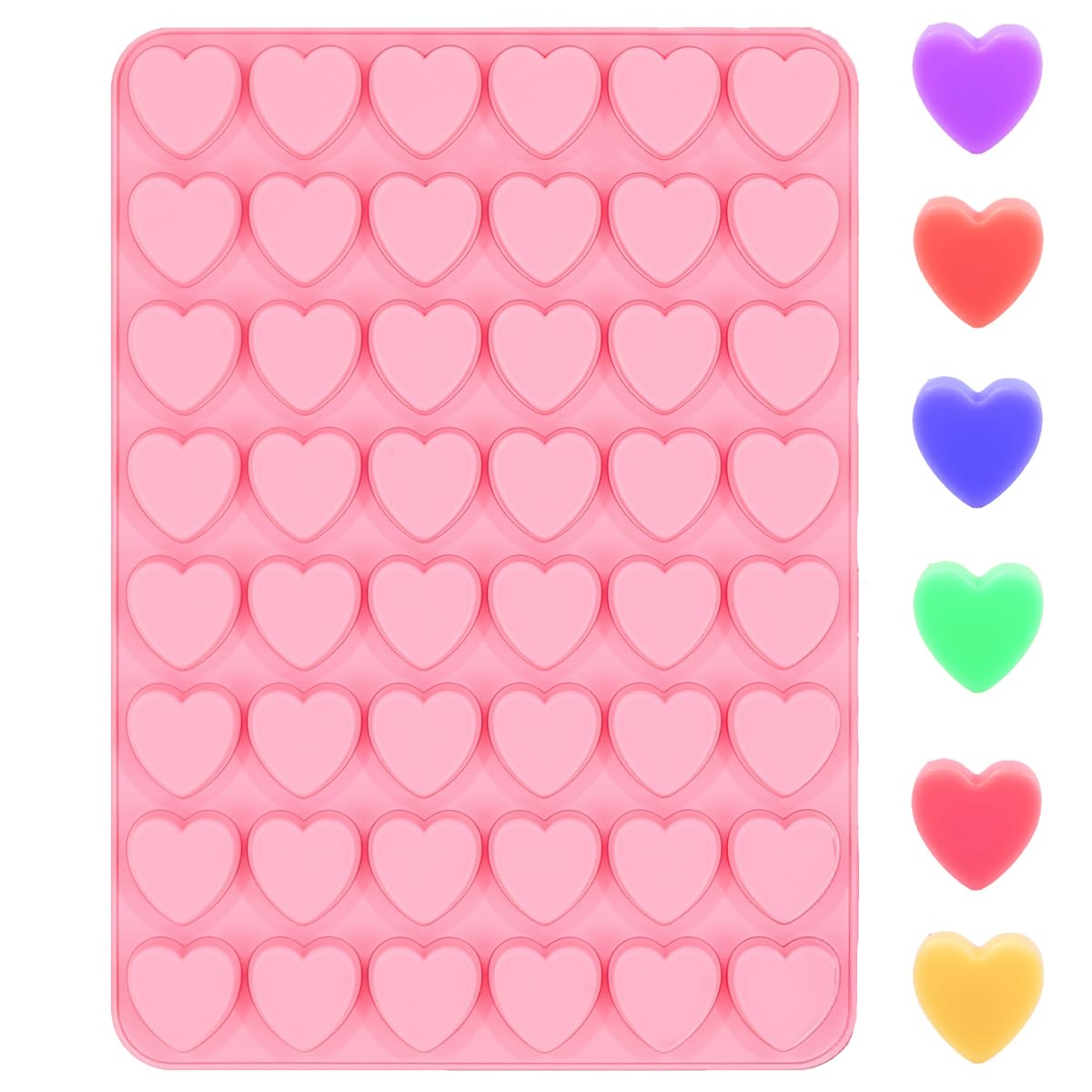 Gummy Candy Molds - Silicone Gummy Hearts Mold, Non-stick and Bpa Free for Mini Candy Chocolate Gummies Baking