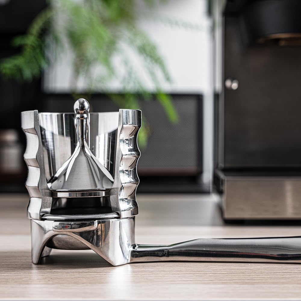 CafeSing COD Espresso Shaker, All Stainless Steel, Coffee Dosing Funnel, Powder Container, Fits 58mm Portafilter Basket
