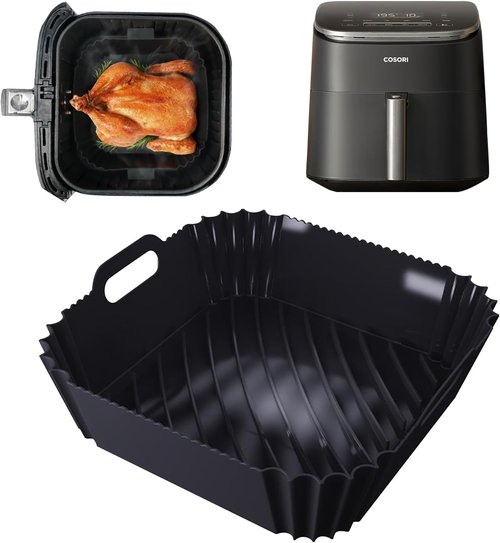 COSORI Silicone Air Fryer Liner - Dishwasher Safe Accessories for 6Qt TurboBlaze Air Fryer | Compact & Large Size