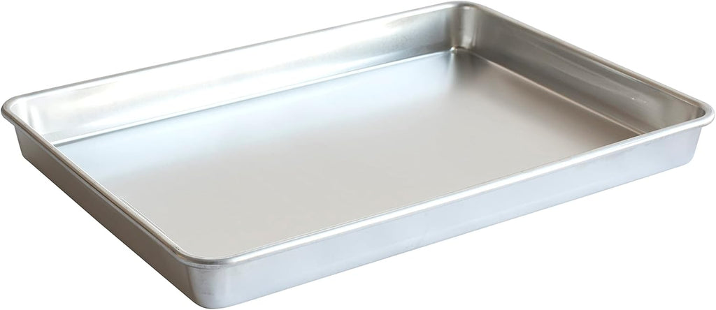 Nordic Ware Extra Large Baking Pan - High-Sided, Natural Aluminum, 21.1 x 15 x 2 Inches | Reinforced Steel Rim