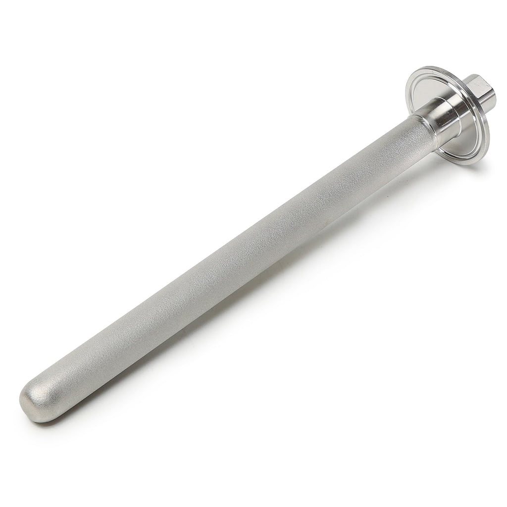 Stainless Steel 1.5" Tri-Clamp Ferrule Diffusion Stone,1.5 Inch Tri Clamp Carbonation 2 Micron Aeration Stone,Male Connect 1/4" NPT CO2 inlet,10" Length for Brew Aeration Equipment