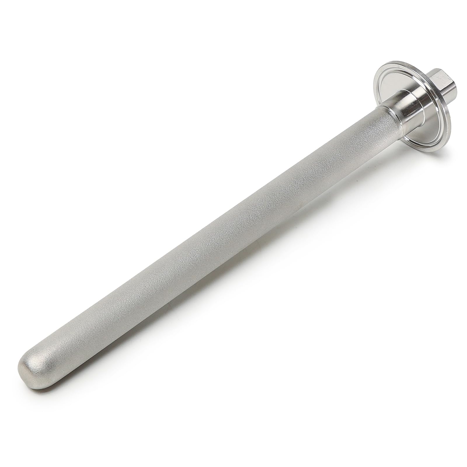 Stainless Steel 1.5" Tri-Clamp Ferrule Diffusion Stone,1.5 Inch Tri Clamp Carbonation 2 Micron Aeration Stone,Male Connect 1/4" NPT CO2 inlet,10" Length for Brew Aeration Equipment