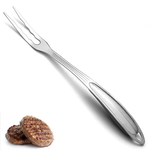 ReaNea Meat Fork, Heavy Duty Stainless Steel Carving Cooking Fork, Grill Serving Fork for Slicing & Serving Roasts, Turkey, BBQ – Comfortable Non-Slip Grip, Kitchen & Grill Essential