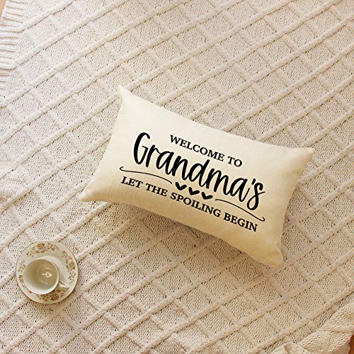 Grandma Quote Farmhouse Lumbar Pillow Cover 12x20 Inch