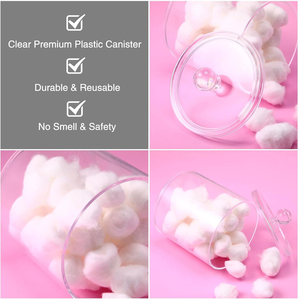 Meanplan Apothecary Jars - Clear Plastic Storage Containers with Lids | 10/22/39 oz, 9 Pack