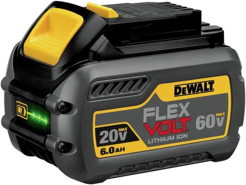 DEWALT FLEXVOLT 20V/60V MAX Lithium Ion Battery - High Capacity 6.0Ah for Extended Power