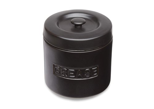 Fox Run Bacon Grease Container, 5 x 5.5 inches, Black