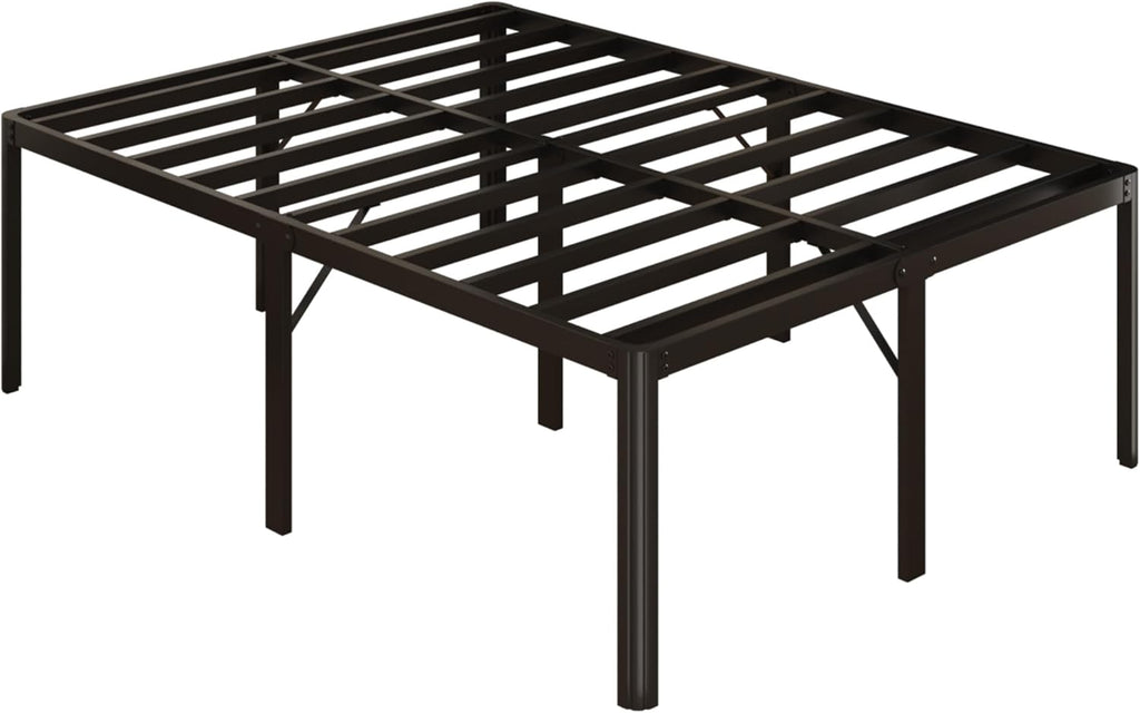 Yicensen Queen Bed Frame - 22 Inch Heavy Duty Metal Platform | Rounded Corners, No Box Spring Needed, Black
