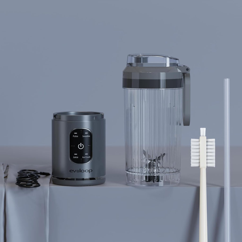Skiennix Personal Blender - Portable Smoothie Maker with 4 Programs | Cordless & USB-C Rechargeable, 18 oz