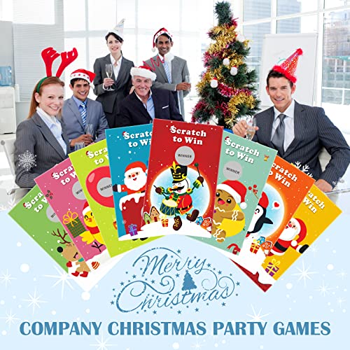 Christmas Scratch Off Cards Party Game Set - 96 Pcs Holiday Raffle Tickets