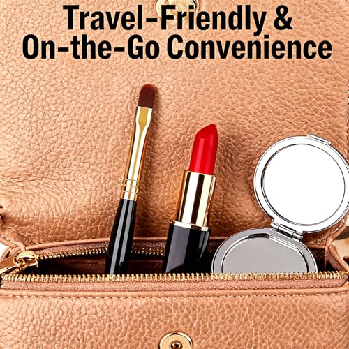 Glohscve 4 PCS Professional Lip Brushes with Caps - Travel Makeup Wand Set