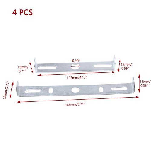 KUMGROT Metal Ceiling Light Plate 4" and 6" Lighting Fixture Mounting Bracket Ceiling Pendant Light Crossbar Kit, 4 Pack